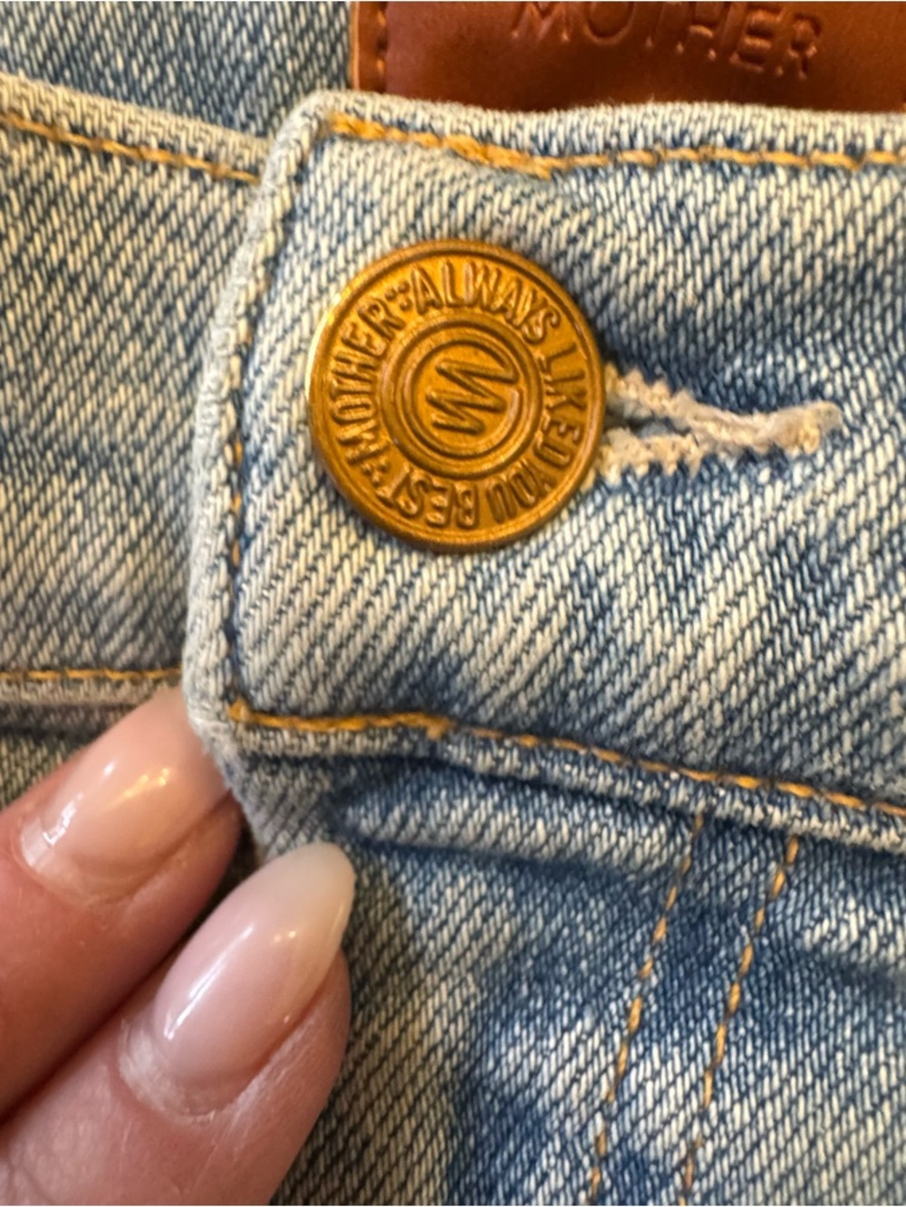 Mother The High Waisted Smokin’ Double Ankle Fray Jeans size 26 - Picture 6 of 16